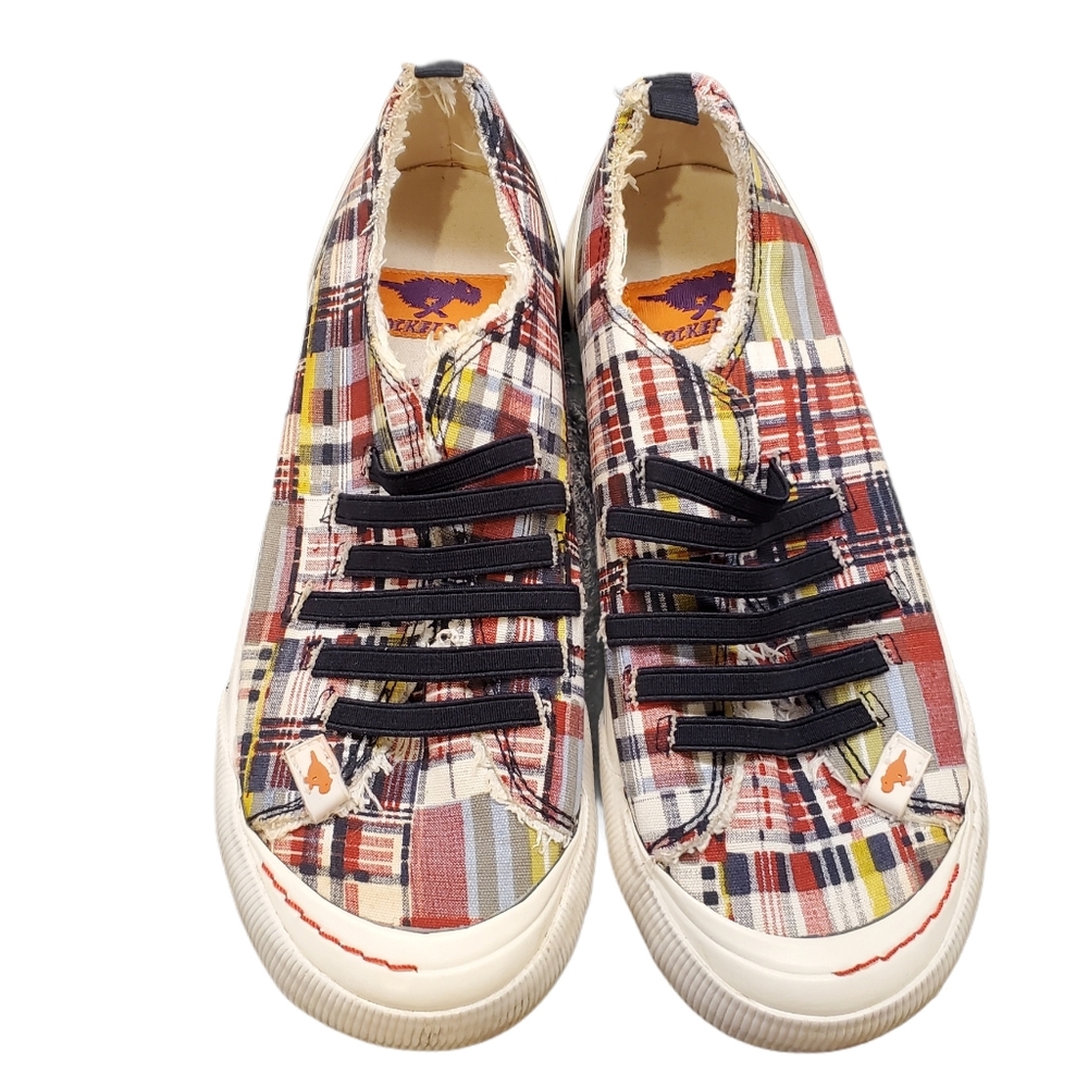 Rocket Dog Patchwork Plaid Slip On Sneakers